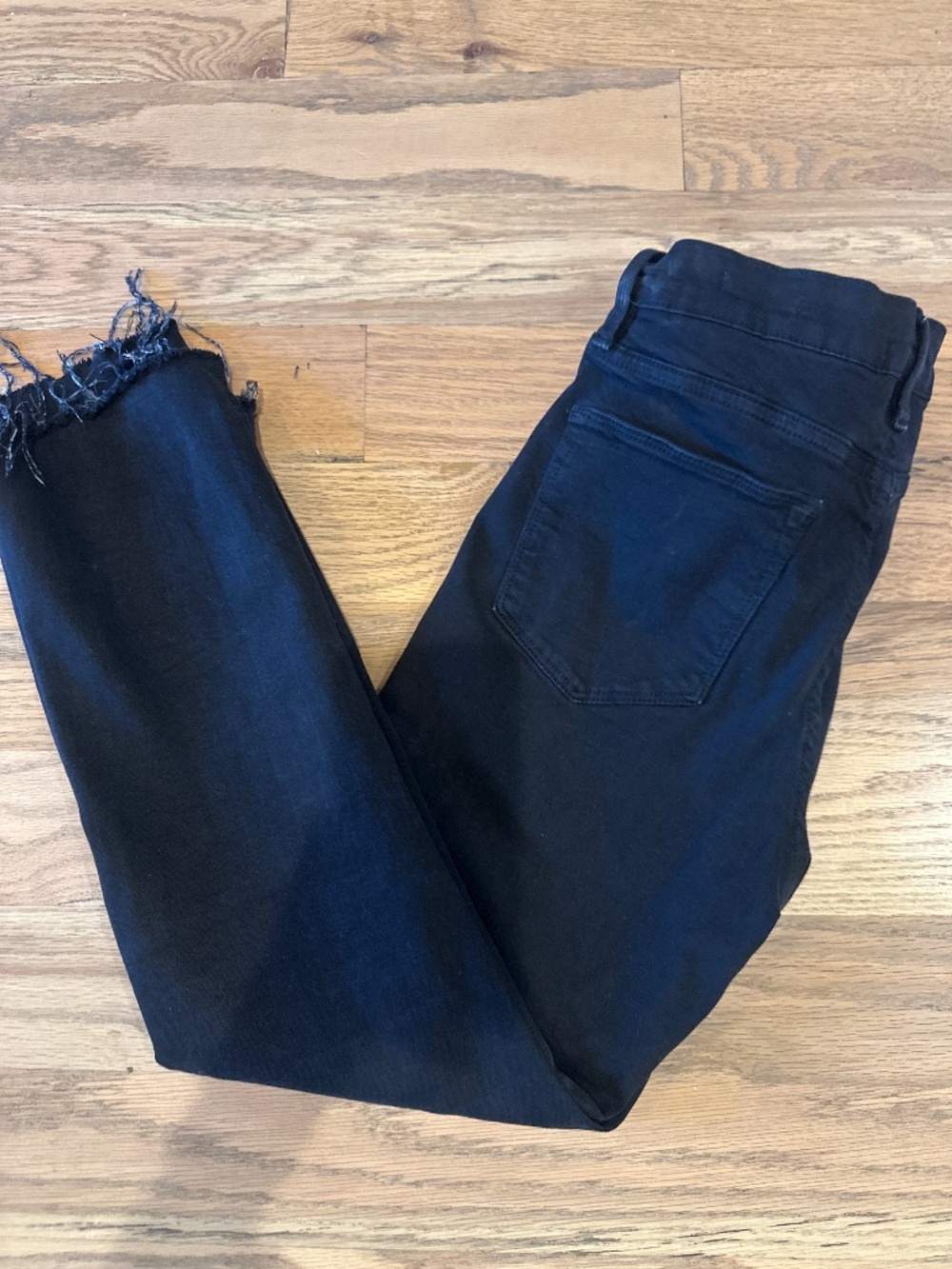 Frame Le High Straight Black Jeans